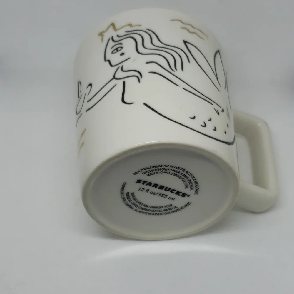 Starbucks mermeid white coffee mug